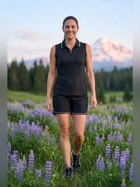 Mondetta Women's Half Zip Sleeveless Tank